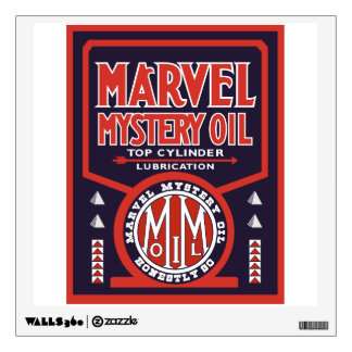 Marvel Mystery Oil vintage sign. Flat version Wall Decal