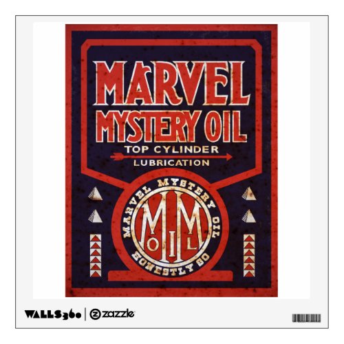 Marvel Mystery Oil vintage sign rusted version Wall Sticker