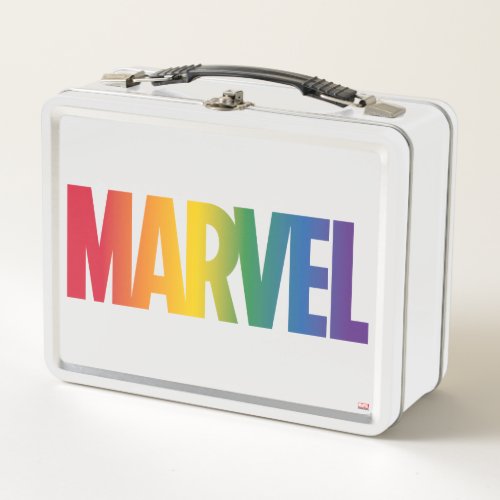 Marvel Rainbow Gradient Logo Metal Lunch Box