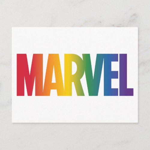 Marvel Rainbow Gradient Logo Postcard