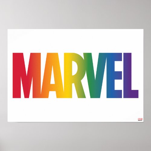 Marvel Rainbow Gradient Logo Poster