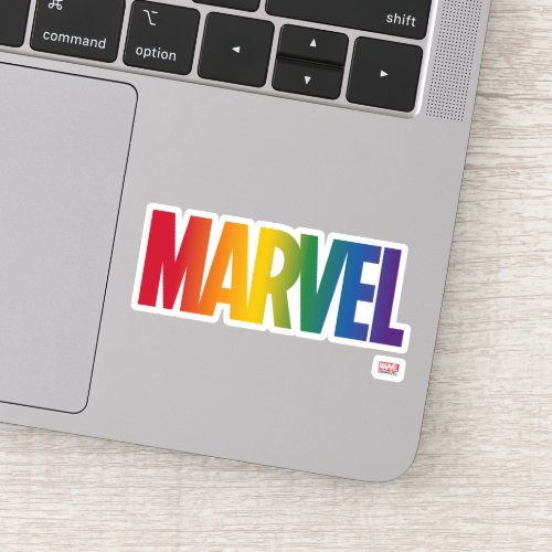 Marvel Rainbow Gradient Logo Sticker