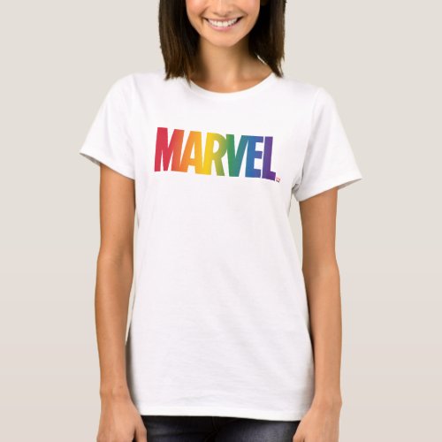 Marvel Rainbow Gradient Logo T_Shirt