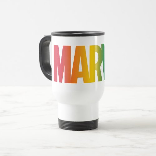 Marvel Rainbow Gradient Logo Travel Mug