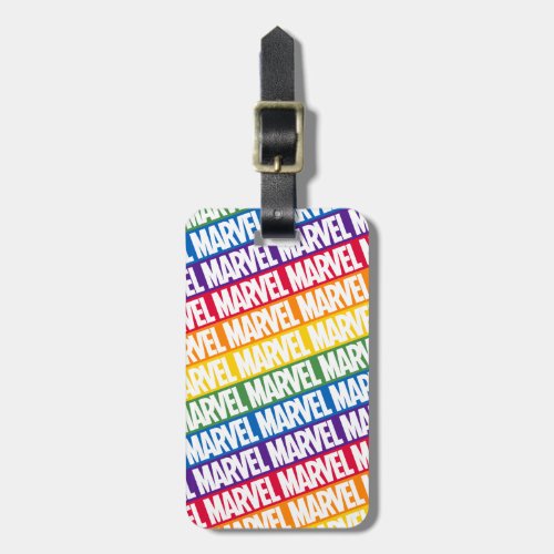 Marvel Rainbow Stripe Pattern Luggage Tag