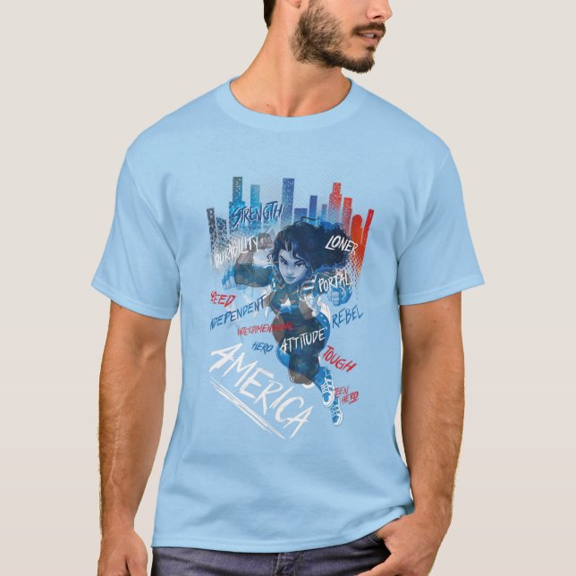 Marvel Rising Secret Warriors Miss America Chavez T-Shirt (Front)