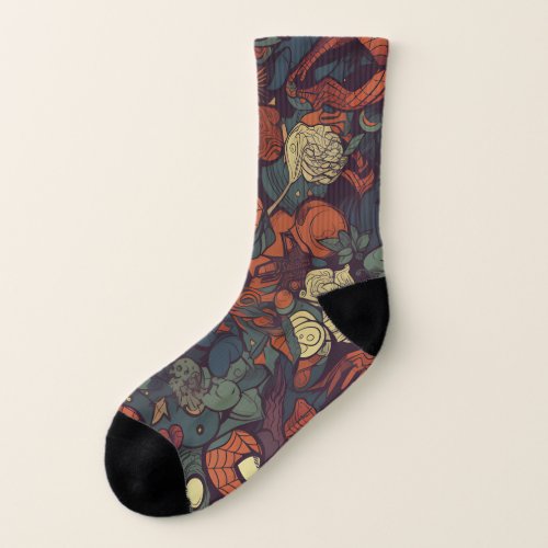  Marvel seamless pattern  Socks