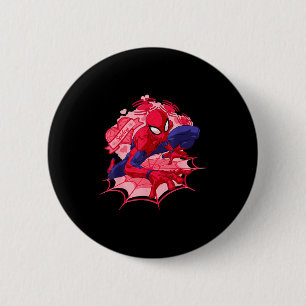 Marvel Spider-man Hearts Valentines Day  Button