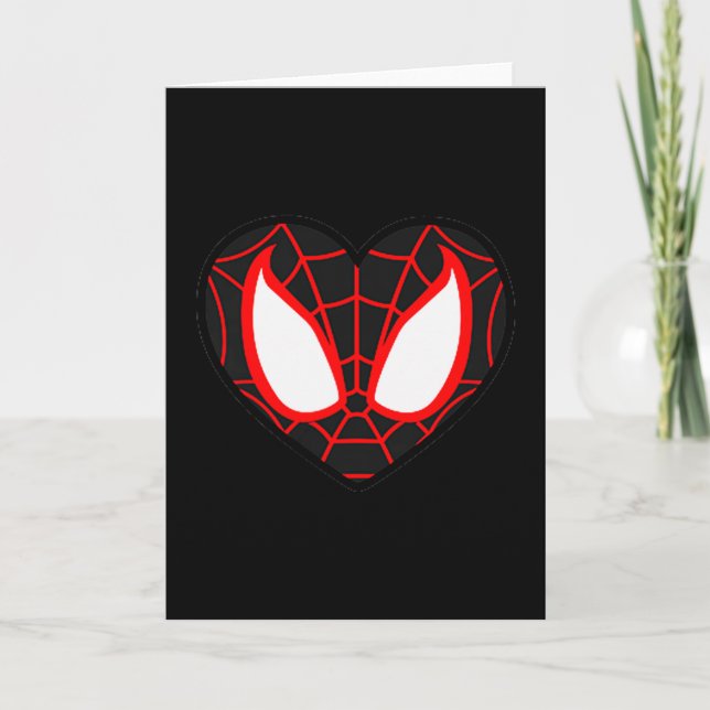 Marvel Spider-man Miles Morales Valentines Day Hea Card (Front)