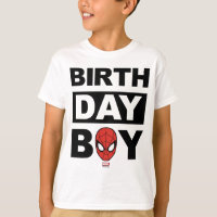 Marvel Boy's Spider-Man Swinging 5th Birthday T-Shirt Blue