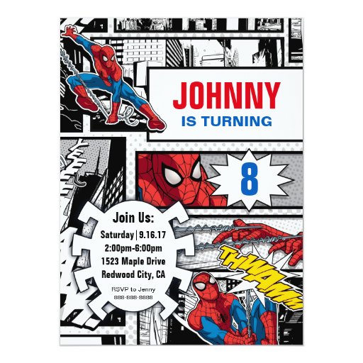 Marvel Spiderman - Birthday Card