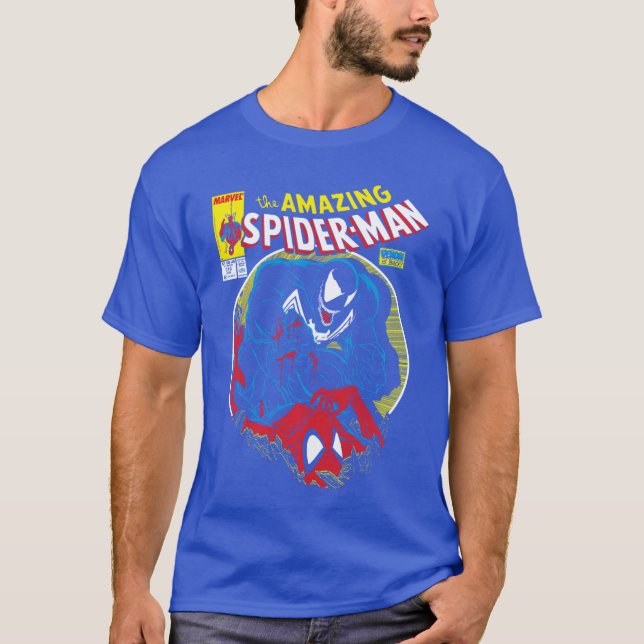 Marvel SpiderMan VS Venom Bloody Battle Comic Cove T-Shirt (Front)