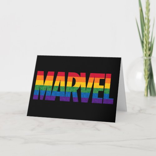 Marvel Super Hero Icon Horizontal Rainbow Card