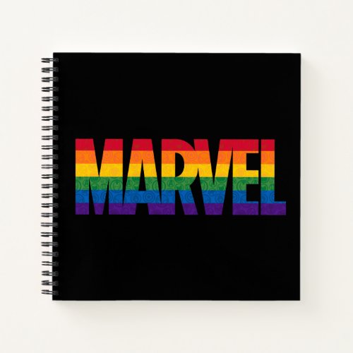 Marvel Super Hero Icon Horizontal Rainbow Notebook