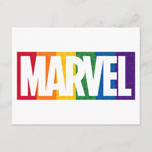 Marvel Super Hero Icon Rainbow Brick Postcard