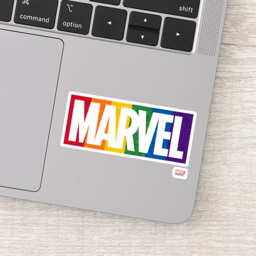 Marvel Super Hero Icon Rainbow Brick Sticker