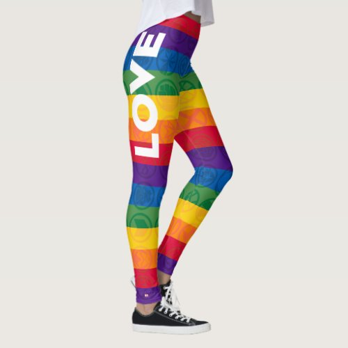 Marvel Super Hero Love Rainbow Brick Leggings