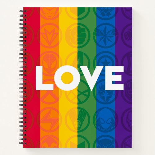 Marvel Super Hero Love Rainbow Brick Notebook