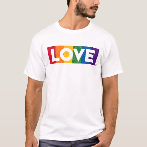 Marvel Super Hero Love Rainbow Brick T_Shirt