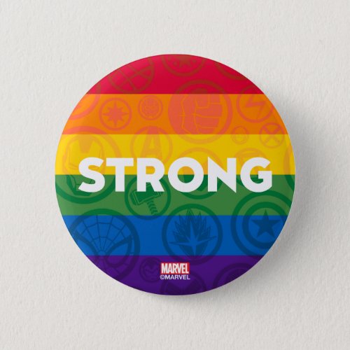 Marvel Super Hero Strong Rainbow Brick Button