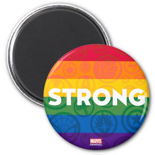 Marvel Super Hero Strong Rainbow Brick Magnet