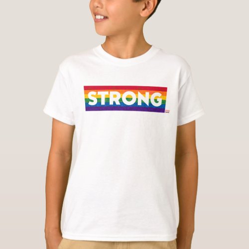 Marvel Super Hero Strong Rainbow Brick T_Shirt