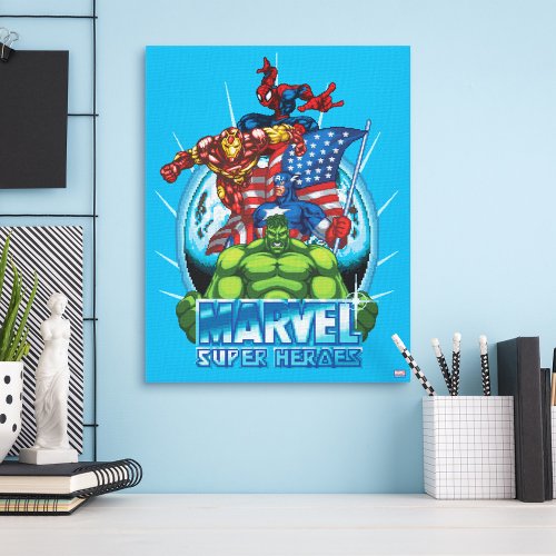 Marvel Super Heroes Character Video Game Sprites Canvas Print