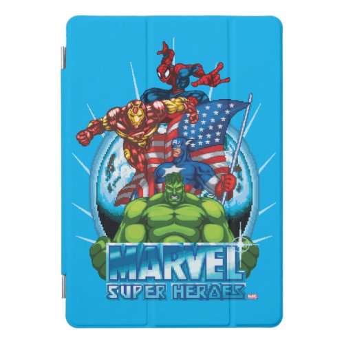 Marvel Super Heroes Character Video Game Sprites iPad Pro Cover