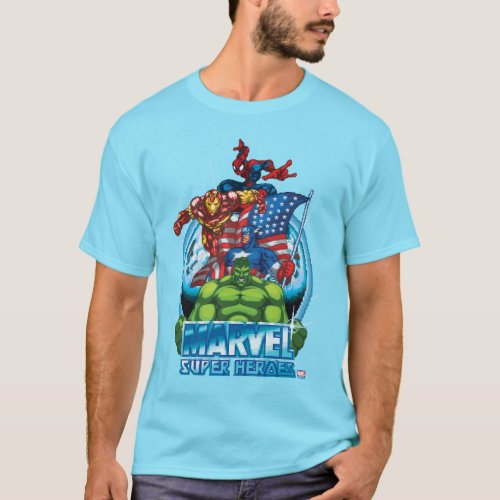 Marvel Super Heroes Character Video Game Sprites T_Shirt