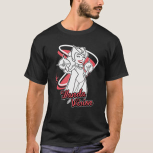 Marvel WandaVision Scarlet Witch Retro Cartoon Swe T-Shirt