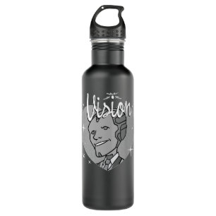 Marvel WandaVision Vision Heart Retro 60s Sweatshi Stainless Steel Water Bottle