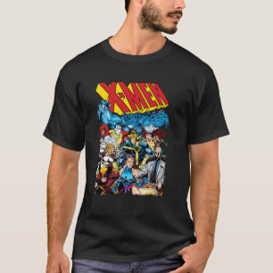 Marvel X-Men 80's Style Colorful Group Shot Poster T-Shirt