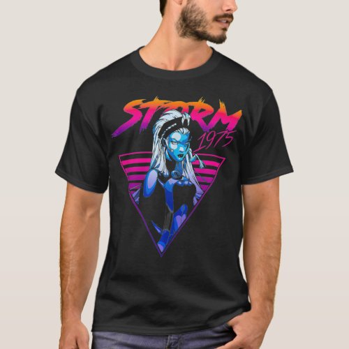 Marvel X_Men Storm 80s Retro Triangle Gradient Ta T_Shirt