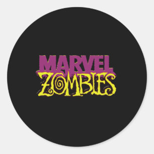 Marvel Zombies Official Color Logo Halloween Classic Round Sticker