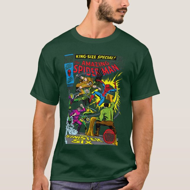 Marvelhe Amazing SpiderMan Retro Comic Cover White T-Shirt (Front)