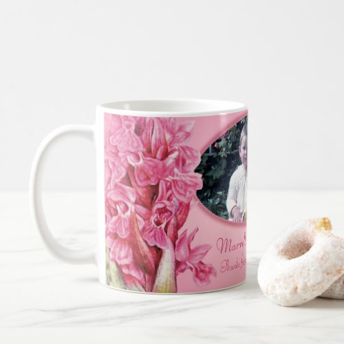 Marvellous mom pink orchid flower art  coffee mug