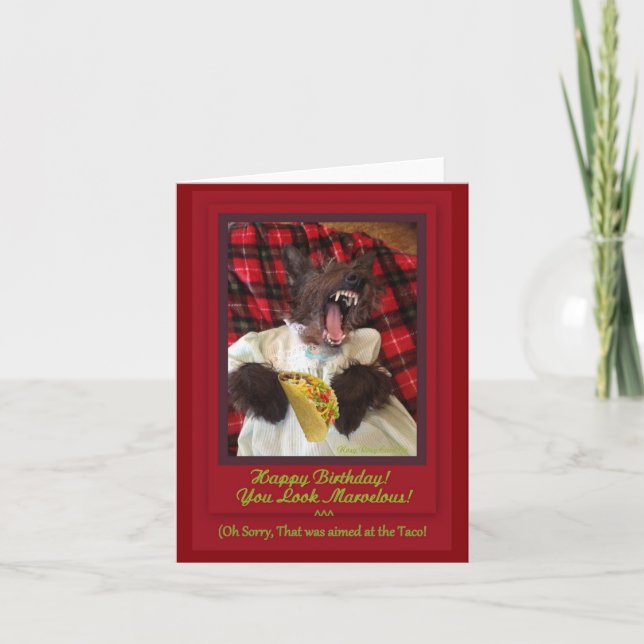 Marvelous Birthday Taco Card (Front)