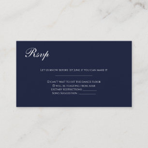 Marvelous Blue save the date wedding rsvp card