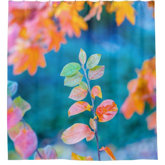 Marvelous Cotoneaster Leaves Shower Curtain (Front)