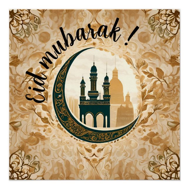 Marvelous "Eid Mubarak" Poster (Front)