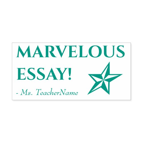 MARVELOUS ESSAY  Custom Teacher Name Self_inking Stamp