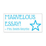 [ Thumbnail: "Marvelous Essay!" Educator Rubber Stamp ]