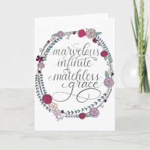 Marvelous, Infinite, Matchless Grace    Hymn Lyric Card
