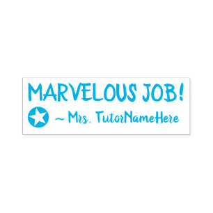 "MARVELOUS JOB!" Commendation Rubber Stamp