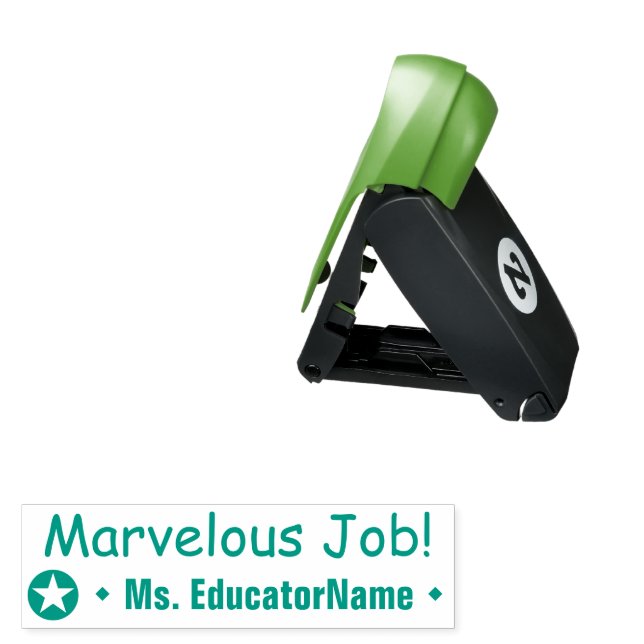 "Marvelous Job!" Grading Rubber Stamp (Open with Design)