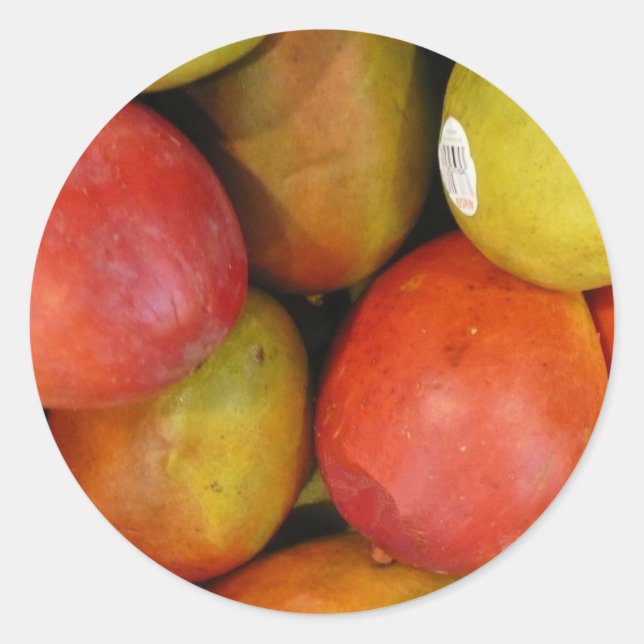 Marvelous mangoes classic round sticker (Front)