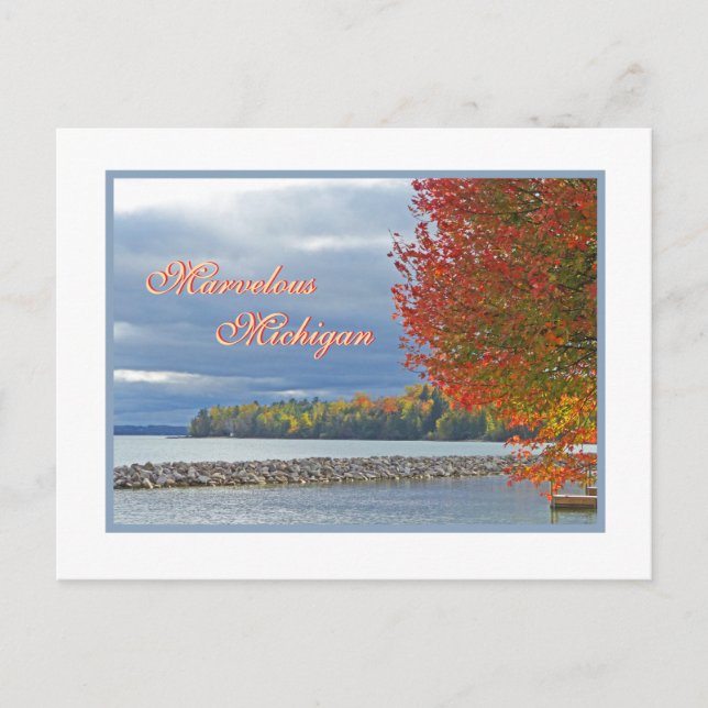 Marvelous Michigan/autumn color Postcard (Front)