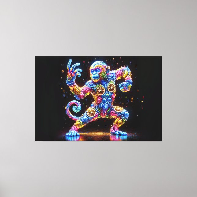 Marvelous Monkey Style Canvas Print (Front)