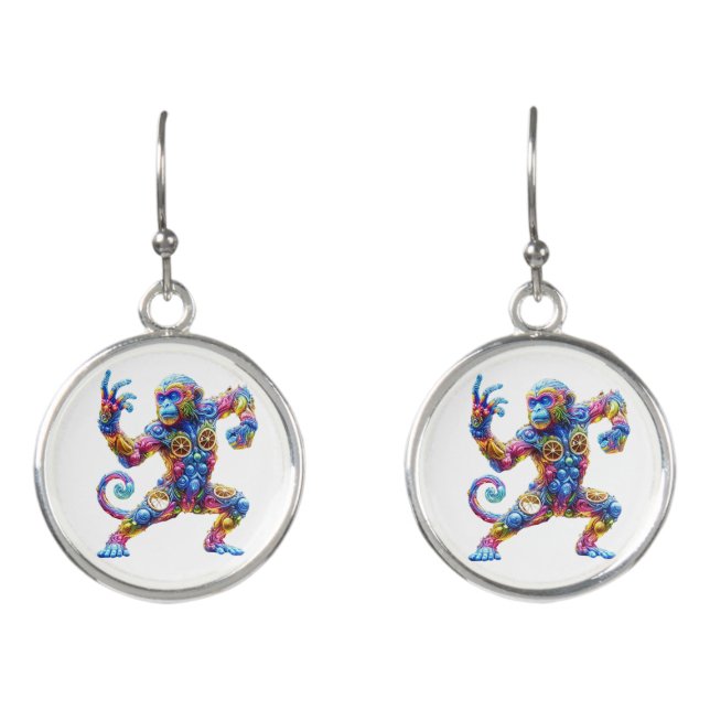 Marvelous Monkey Style Earrings (Front)