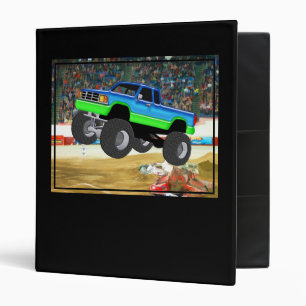 Marvelous Monster Truck in the Arena 3 Ring Binder
